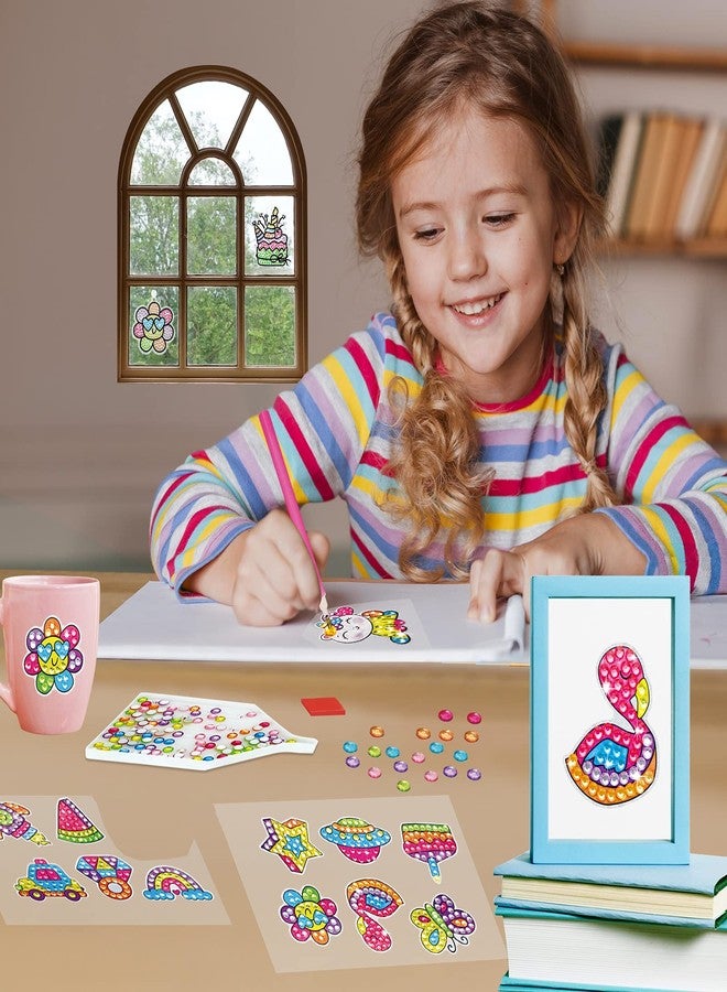 BEARUN Gem Art, Kids Diamond Painting Kit-Big 5D Gem, Arts and Crafts for Girls Ages 6-12, Create Your Own Magical Stickers and Suncatchers - Diamond Art Gift for Girls Ages 6, 7, 8, 9, 10-12, 6-8 - Image 2